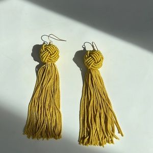 gold tassel earrings